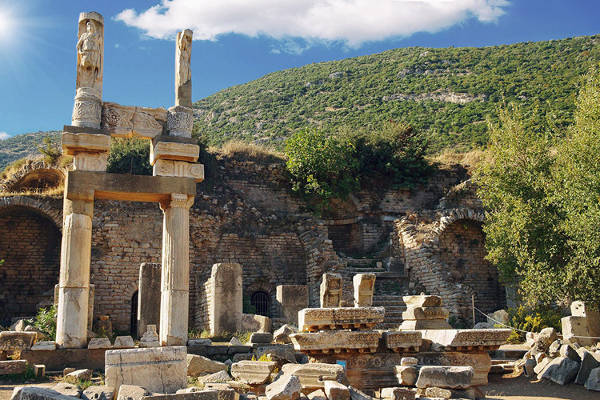 Remains associated with the Flavian imperial cult at Ephesus